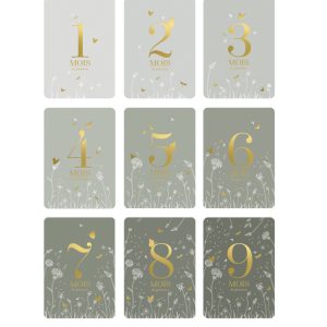 Cartes étapes grossesse « Au jardin ».