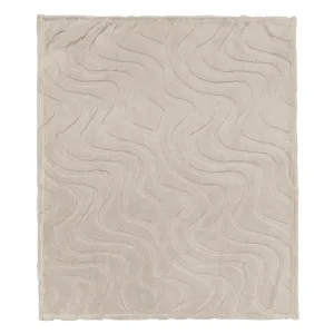 Plaid Josselin écru 130X170cm.