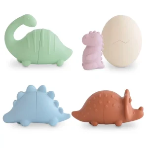 Jouet de bain Dino, lot de 4 – Mushie.