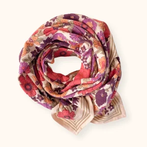 Apaches Collections – Big Foulard Latika  « Joy » Macadamia.