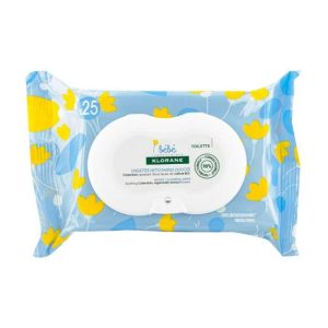 Lingettes bébé nettoyantes douces KLORANE 25u