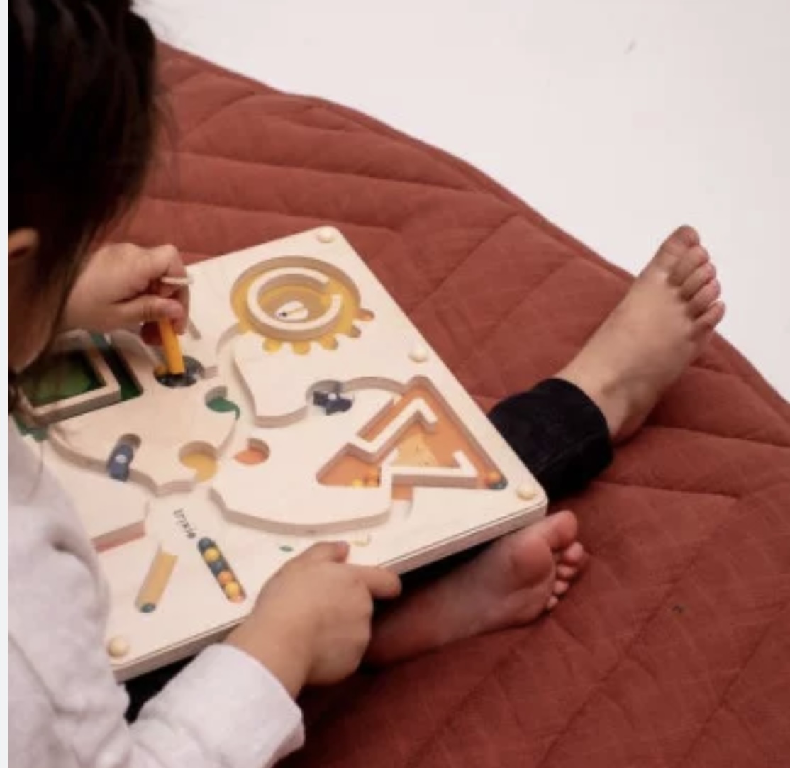 Labyrinthe de billes en bois. – Image 3