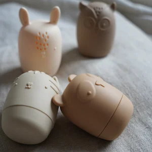 Jouet de bain coloris beige, lot de 4.