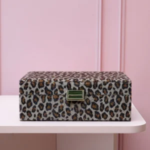 Boîte à bijoux Louise en léopard.