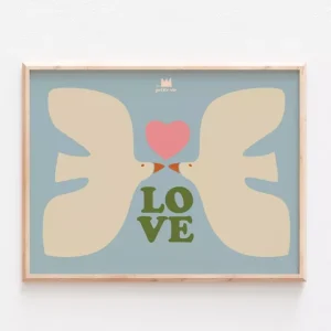 Affiche A3 -Les oiseaux de l&rsquo;amour.