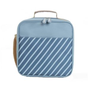 Lunch bag isotherme rigide bleu.