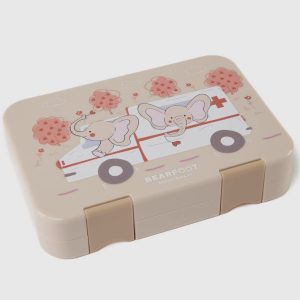 Boîte à lunch pour enfants avec compartiments – Ambulance et Eléphants.