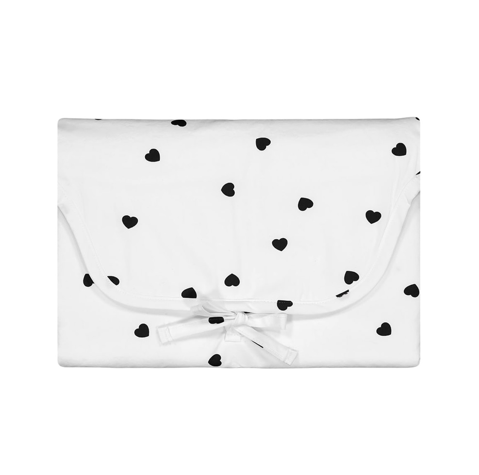 Matelas à langer nomade coeur- Rose In April.