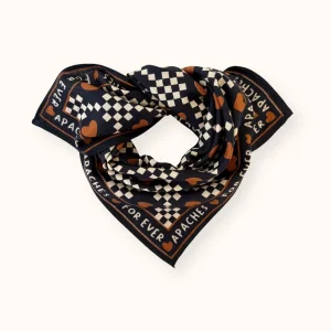 Apaches Collections – Small Foulard Manika « Amor » Météorite.