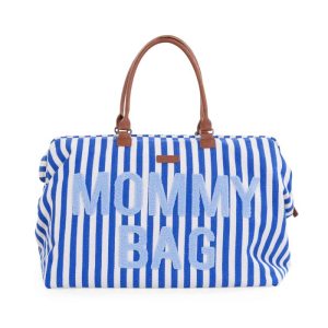 MOMMY BAG ® SAC À LANGER – RAYURES – BLEU ELECTRIQUE /BLEU CLAIR.