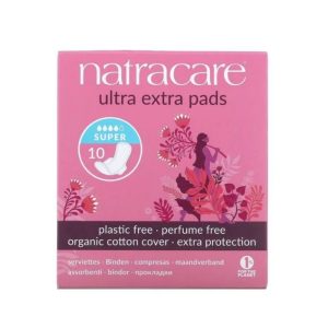 Serviettes naturelles ultras extra pads super NATRACAR 10 unités