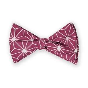 Noeud papillon adulte coton brillant rose