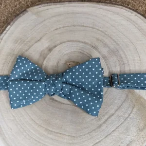Nœud papillon adulte en coton à pois coloris au choix