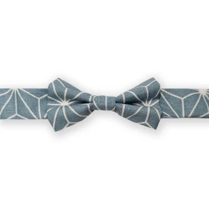 Noeud papillon enfant coton brillant bleu