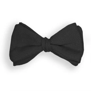 Noeud papillon adulte lin portant gris carbone