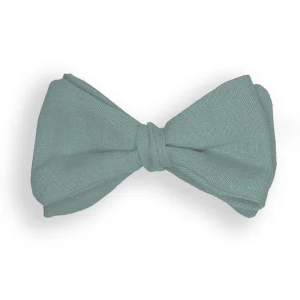 Noeud papillon adulte lin croyable bleu gris