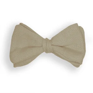 Noeud papillon adulte lin démodable naturel