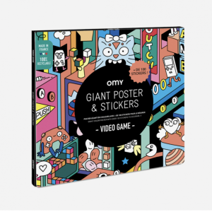 Poster géant et stickers- Vidéo games.