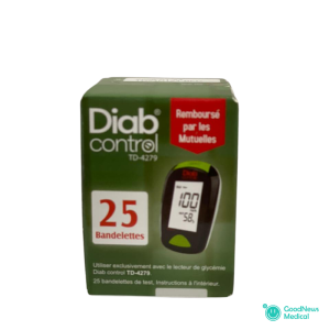 Diabcontrol bandelettes 25 unités