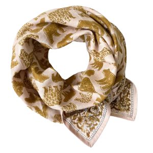 Apaches Collections – Big Foulard Latika « Ours » Macadamia.