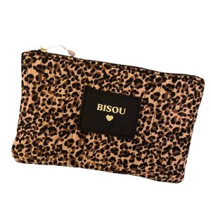 Petite pochette Léopard « bisou ».