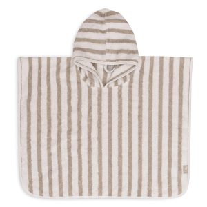 Poncho de Bain Stripe Olive Green – 1/4 Ans.