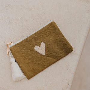 Porte-monnaie Love olive – Zakuw.