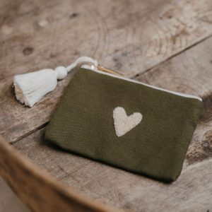 Porte-monnaie Love vert – Zakuw.