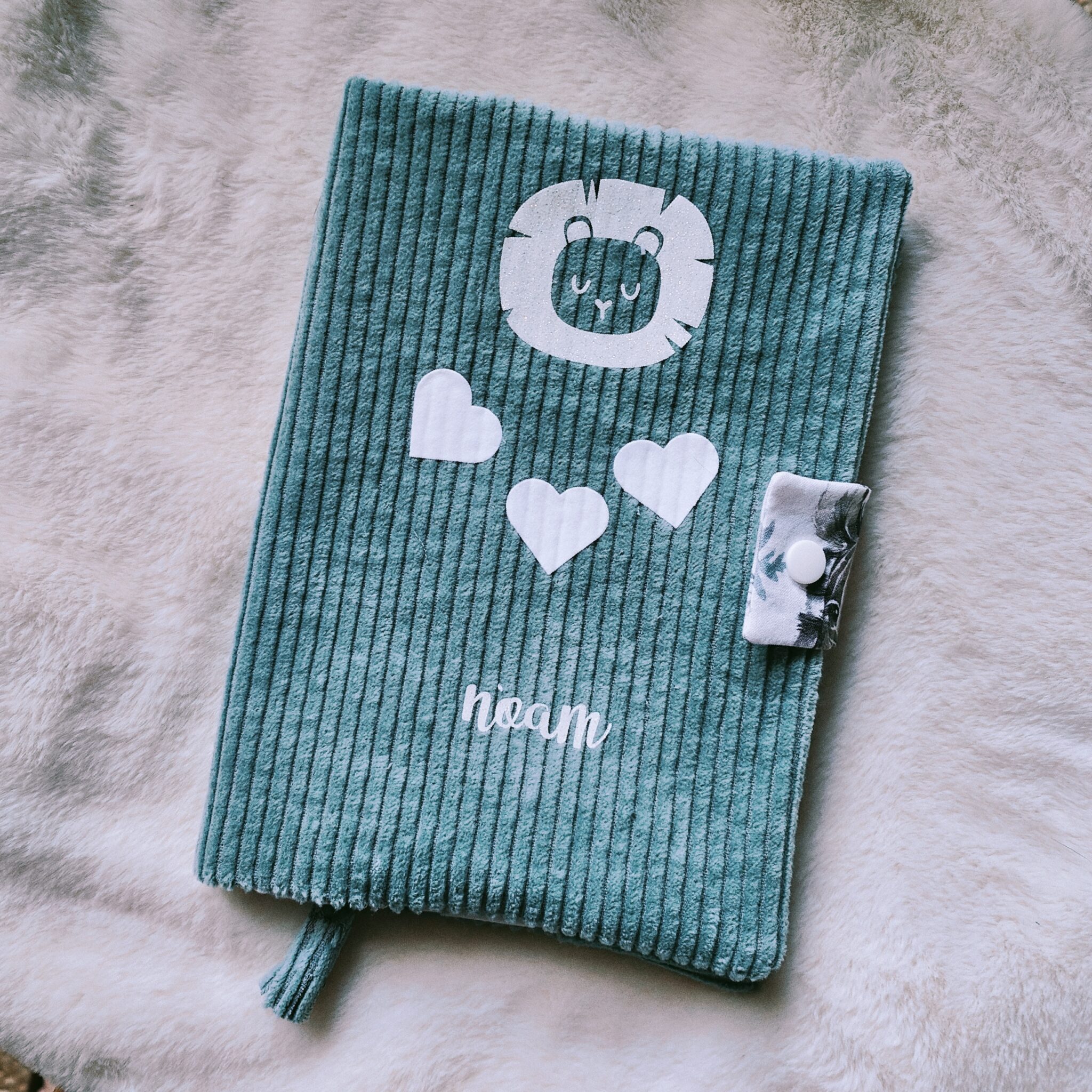 Protège Carnet Santé Velours motifs Savane | Personnalisable – Image 5