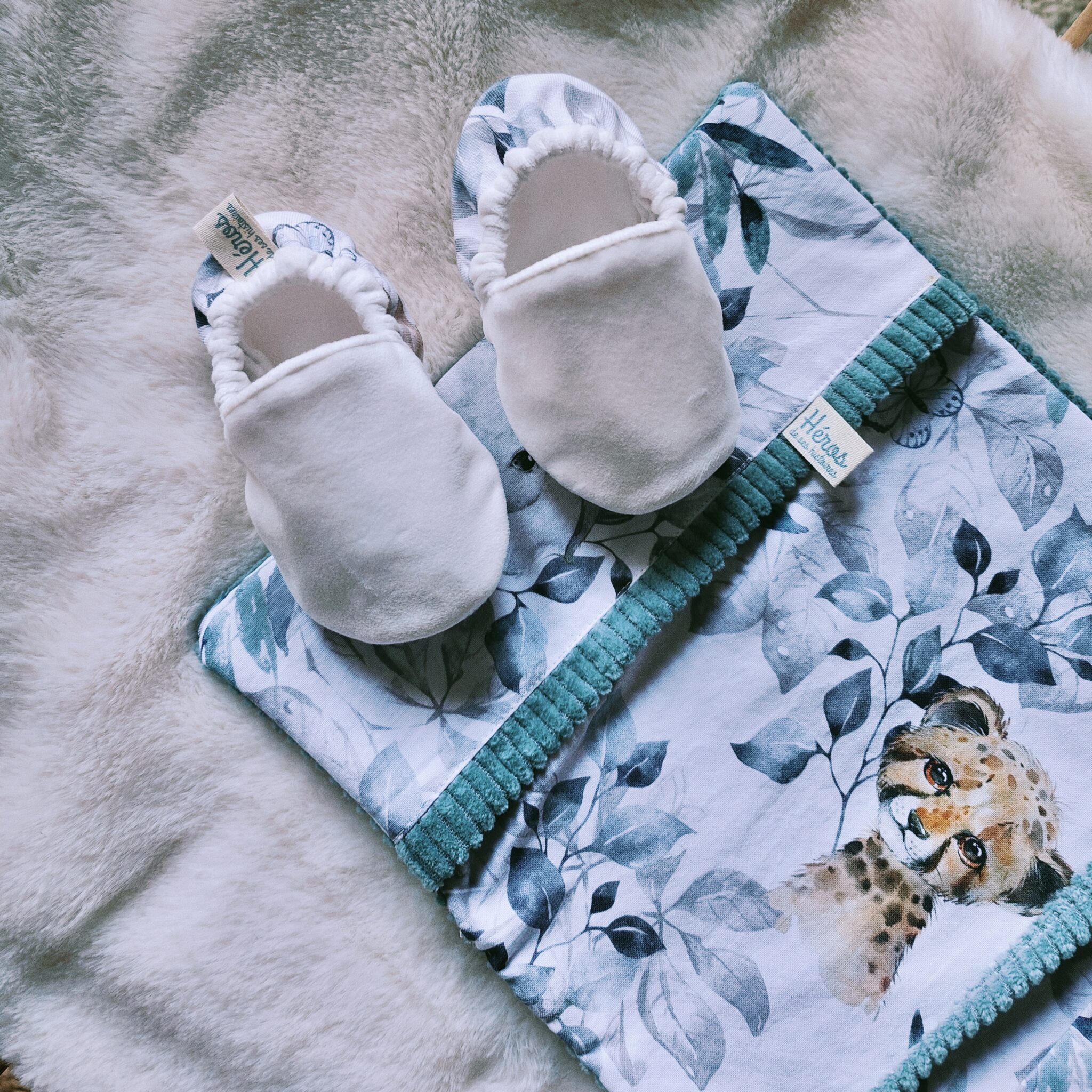 Protège Carnet Santé Velours motifs Savane | Personnalisable – Image 6