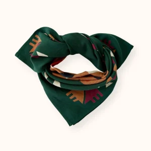 Apaches Collections – Small Foulard Manika « Rajah » Forest.