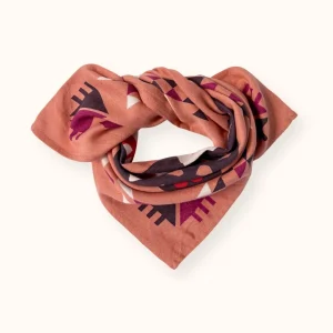 Apaches Collections – Small Foulard Manika « Rajah » Rust .