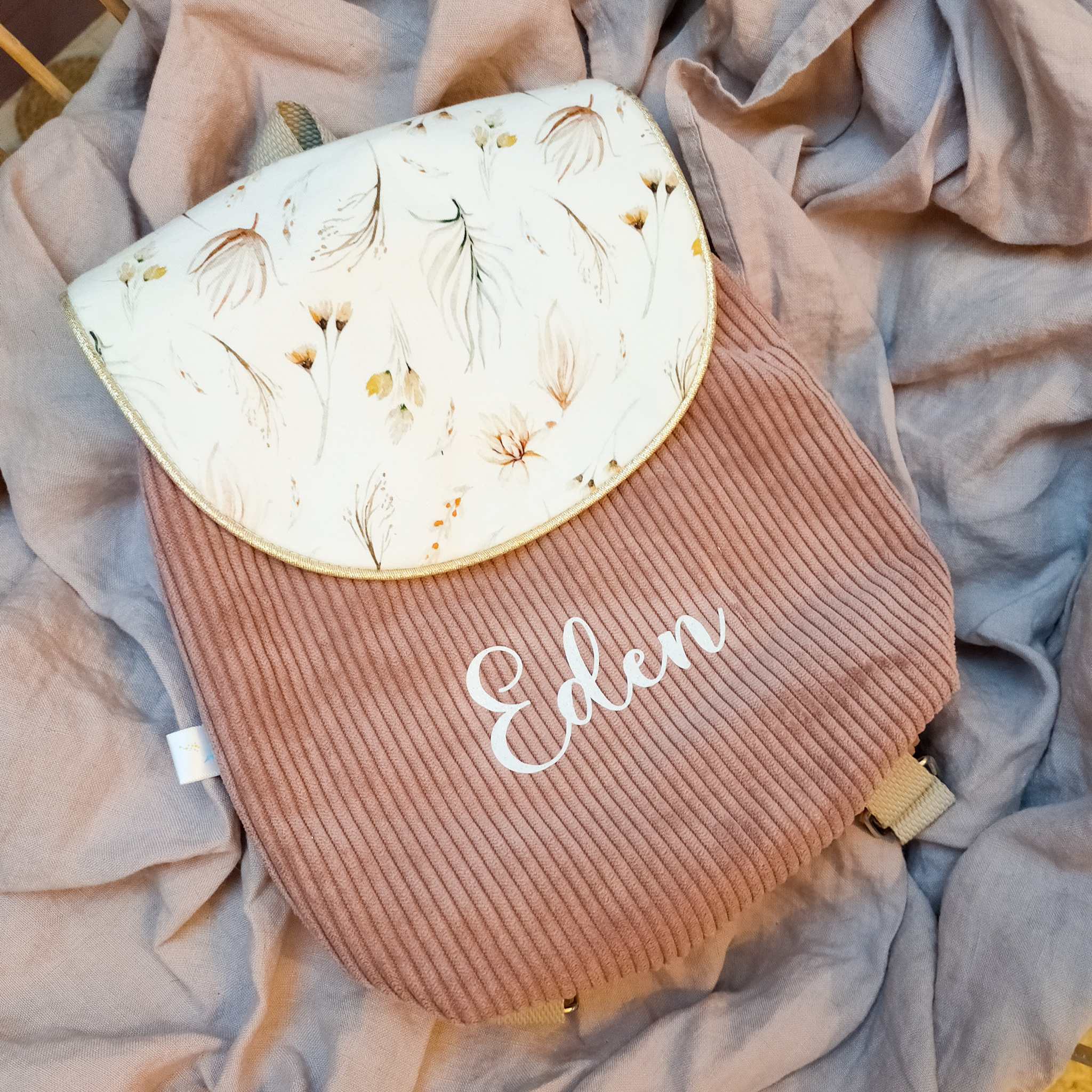 Sac à dos Fille Velours pour la Crèche et la Maternelle – Image 2