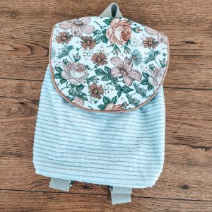 Sac à dos enfant pour la Crèche et la Maternelle – Velours Blanc