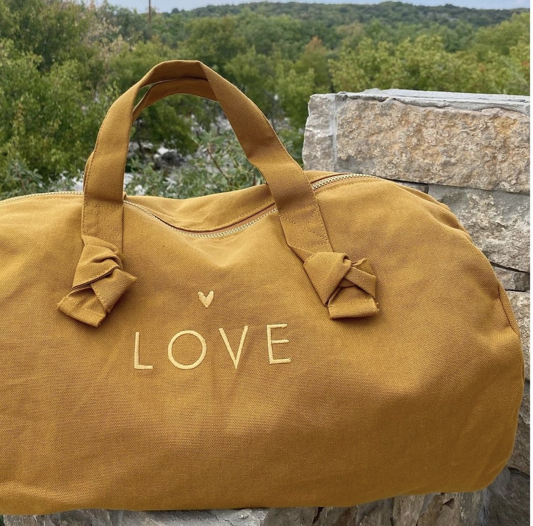 Mini sac polochon- ocre- LOVE.