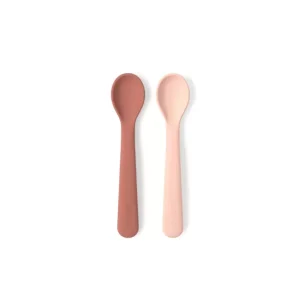 Set de 2 cuillères en silicone – Blush / Terracotta.