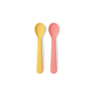 Set de 2 cuillères en silicone – Mimosa / Coral.