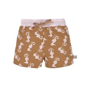 Short de bain bébé – Hippocampe, caramel 7-12mois.