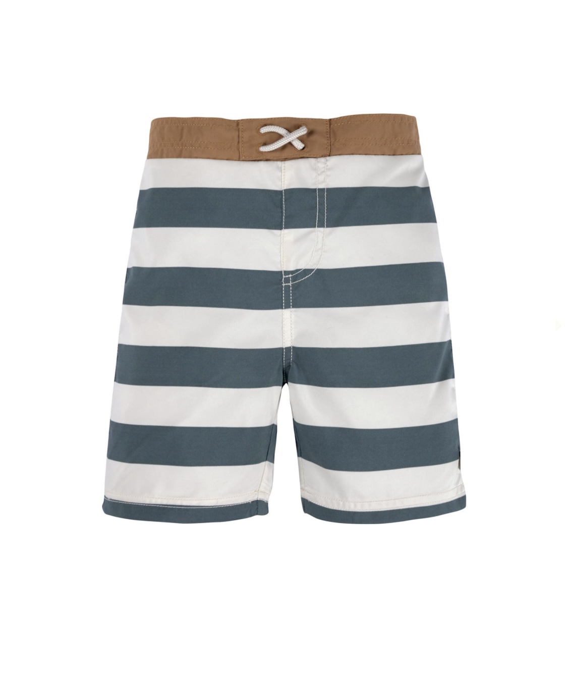 Short de bain anti-UV enfants – Rayés, blanc cassé bleu 25-36mois.