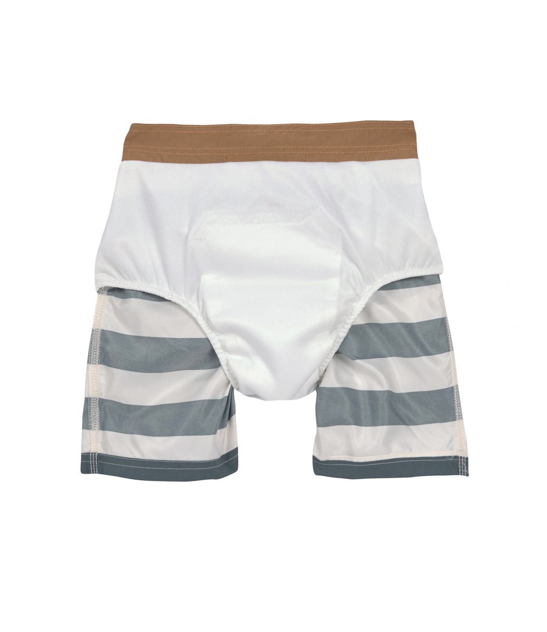 Short de bain anti-UV enfants – Rayés, blanc cassé bleu 25-36mois. – Image 3
