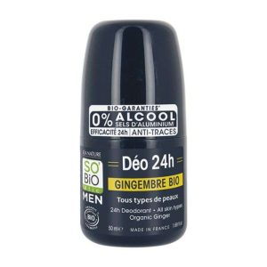 Déodorant homme 24h gingembre bio SO BIO 50 ml