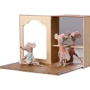 Maileg Studio de danse avec petite sœur et petit frère Souris.