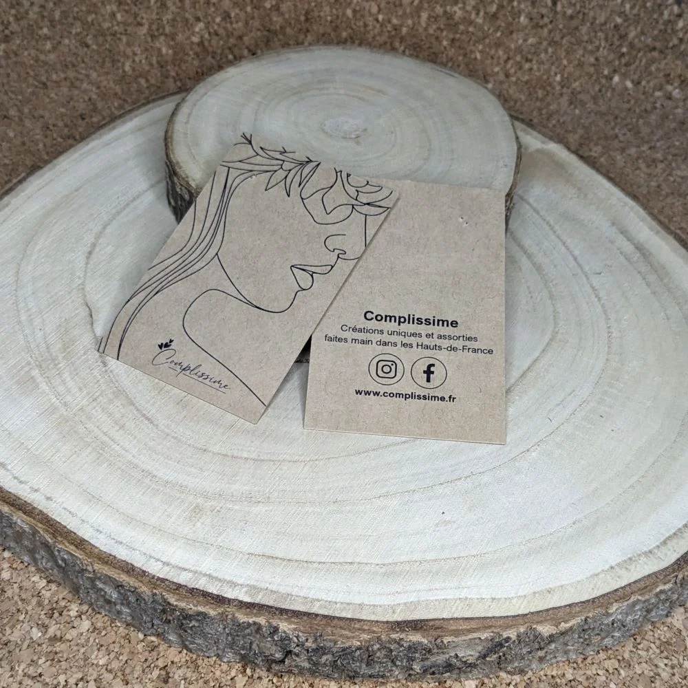 Boucles d’oreilles Gouttes lin conditionnel rose – Image 2