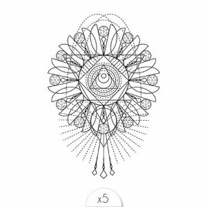 Tatouages éphémères Géométrie sacrée x5