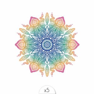 Tatouages éphémères Mandala Jungle x5.