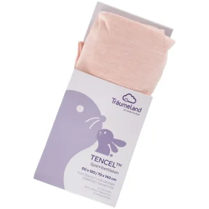 Träumeland Drap-housse Tencel smoke rose 70x140cm.