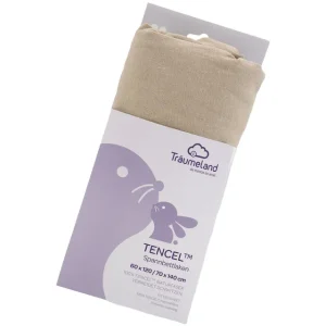 Träumeland Drap-housse Tencel taupe 70x140cm.