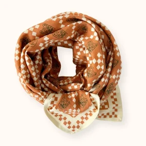 Apaches Collections – Big Foulard Latika « Tigro » Rust.