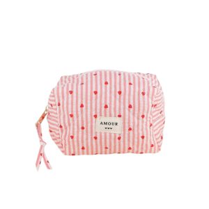 Trousse (petite)  AMOUR et 3 coeurs – Coeur rouge.