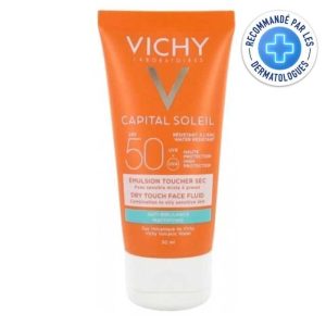 VICHY CAPITAL SOLEIL EMULSION PROTECTRICE ANTI BRILLANCE PEAU MIXTE A GRASSE 50 ML SPF 50